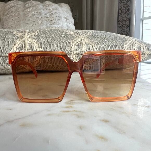 Sean John Orange Oversized Ombré Polarized Sunglasses - Picture 1 of 6